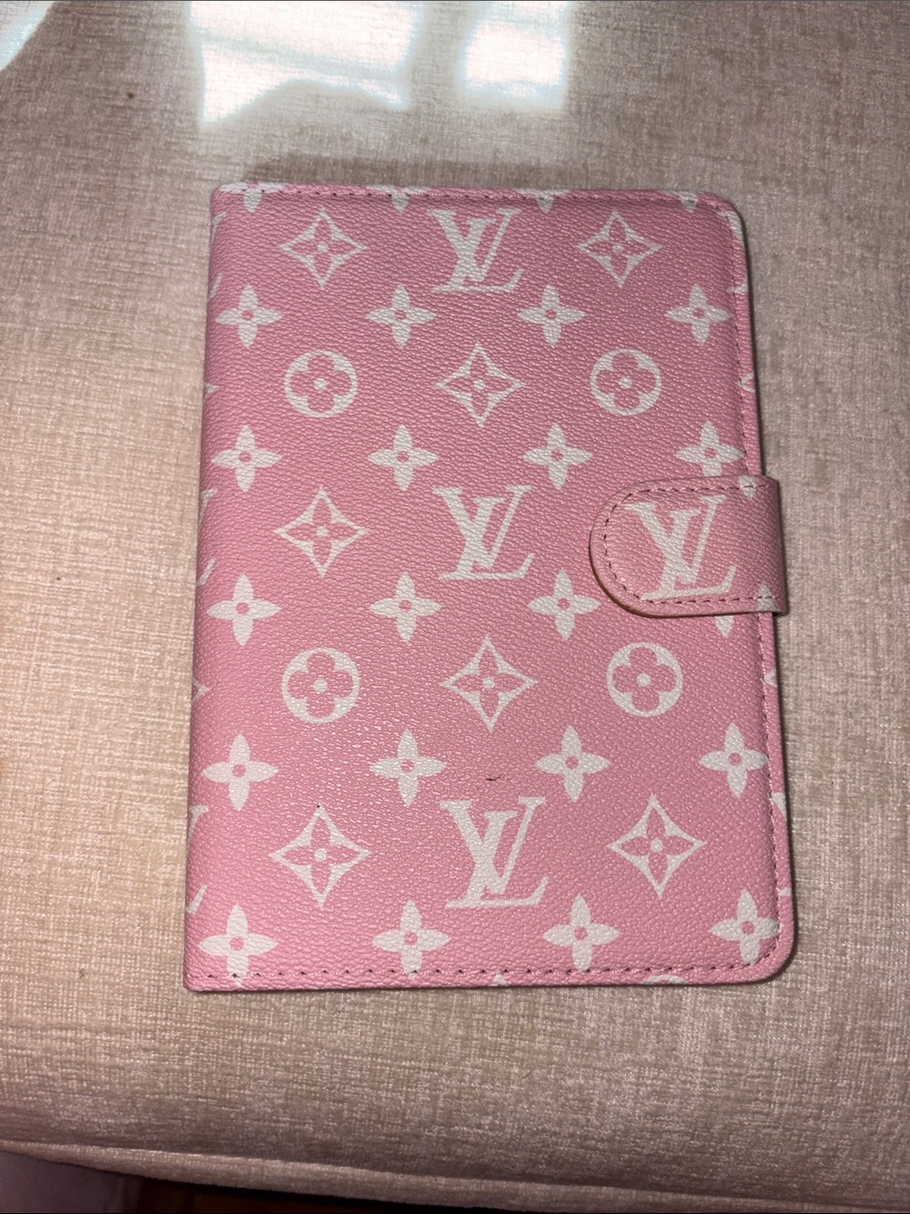Louis Vuitton Pink and White Monogram iPad mini case